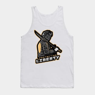 Protecting Liberty - Japanese Sword Tank Top